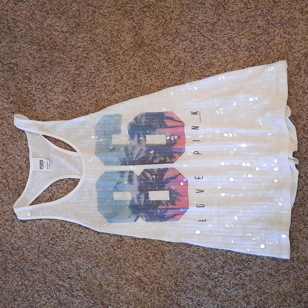 Pink Sparkle Beach Tank TBack